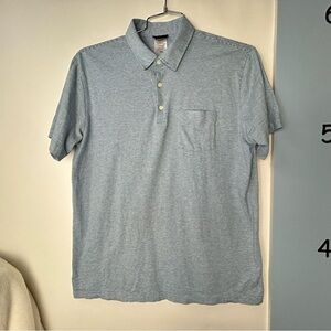 Patagonia Blue Striped Polo Shirt Short Sleeve‎ Casual Men's Large
